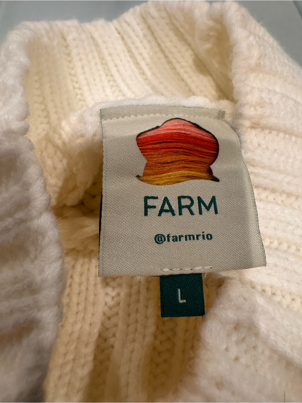 FARM Rio Cream Cable-Knit Fringe Maxi Dress - Picture 6 of 6